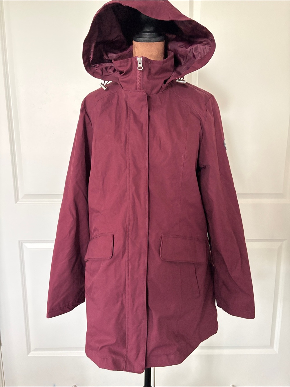 Lands’ End Women’s Waterproof 3-in-1 Systems Jacket Shell - Small Raincoat
